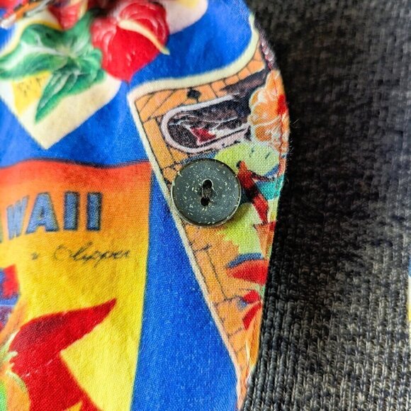 Riggings Blue/Red Hawaiian Shirt S - Picture 3 of 8